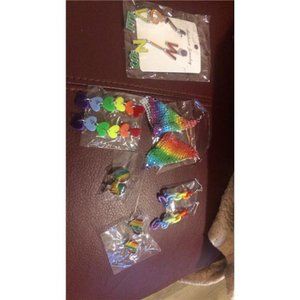6 Pairs Rainbow Earrings Pride |  Rainbow Drop Earrings for Women